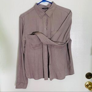 Express Grey Long sleeve button up